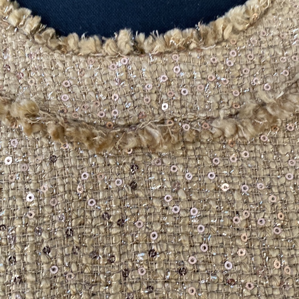 Michael Michael Kors Sequined Camel Hair Dress 8P NWT - Picture 4 of 16